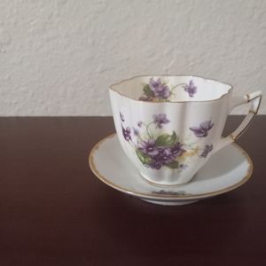 Victoria C&E brand, floral bone china tea cup